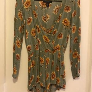Sunflower Forever 21 Romper